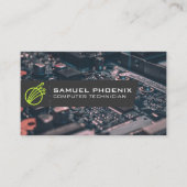 Modern technisch pictogram | Computeronderdelen vo Visitekaartje (Voorkant)