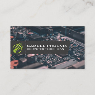 Modern technisch pictogram   Computeronderdelen vo Visitekaartje