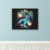 Modern Techno Astronaut Illustratie Canvas Afdruk (Insitu (Houten vloer))