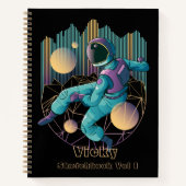 Modern Techno Astronaut Illustratie Notitieboek (Voorkant)