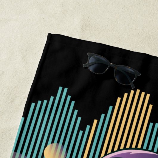 Modern Techno Astronaut Illustratie Strandlaken (In situ)