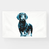 Modern teckel ontwerp spandoek (Horizontaal)