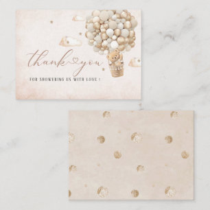 Modern Teddy Bear Ballon Waterverf Baby shower Notitiekaartje