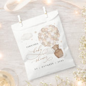 Modern Teddy Bear Hot Air Ballon Baby shower Bedankzakje (Geknipt)