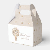 Modern teddybeer waterverf baby shower bedankdoosjes (Achterkant)