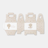 Modern teddybeer waterverf baby shower bedankdoosjes (Uitgevouwen)
