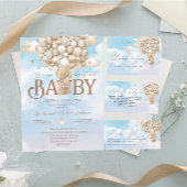 Modern teddybeer waterverf baby shower kaart