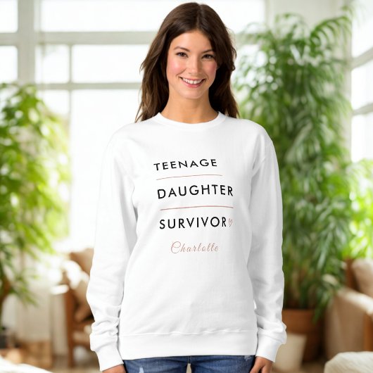 Modern Teen Daughter Survivor Personalized Trui