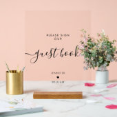 Modern teken Ons gastenboek Bruiloft Zwart Acryl Bord (Huwelijk)