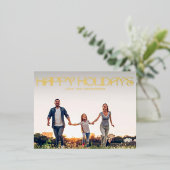 MODERN TEKST PRETTIGE FEESTDAGEN Gold Photo (Staand Voorkant)