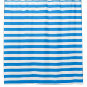 Modern Tekst toevoegen Naam Sjabloon Blauw Wit Ges Douchegordijn (Voorkant)