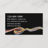 Modern telegrafeerd ontwerp van de Elektrische Die Visitekaartje (Achterkant)