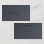 Modern Template Elegant Dark Grey Create Your Own Visitekaartje (Voorkant / Achterkant)