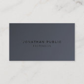 Modern Template Elegant Dark Grey Create Your Own Visitekaartje (Voorkant)