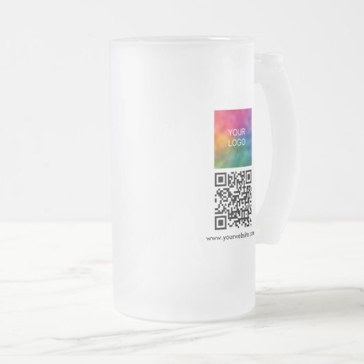 Modern Template Your Custom Logo QR Code Matglas Bierpul (Voorkant rechts)