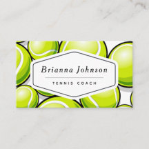 Modern Tennis Coach Instructor Fun Ball Pattern