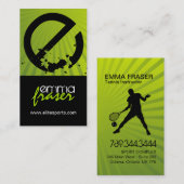 Modern Tennis Coach-Visitekaartjes Visitekaartje (Voorkant / Achterkant)