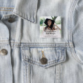 Modern Ter Herinnering | Fotohulde Vierkante Button 5,1 Cm (In situ)