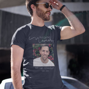 Modern Ter Nagedachtenis Foto Herdenking T-shirt