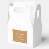 Modern Terra Cotta Custom Wedding Welkom Bedankdoosjes (Geopend)