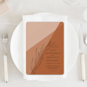 Modern Terra Cotta Wedding Kaart