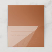 Modern Terra Cotta Wedding Plaatskaartje (Buitenkant ongevouwen)