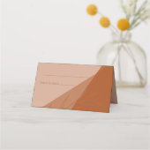 Modern Terra Cotta Wedding Plaatskaartje (Voorkant)