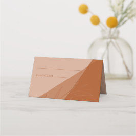 Modern Terra Cotta Wedding Plaatskaartje