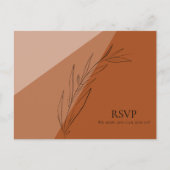 Modern Terra Cotta Wedding RSVP Uitnodiging Briefkaart (Voorkant)