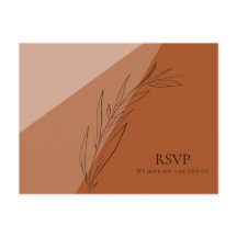 Modern Terra Cotta Wedding RSVP