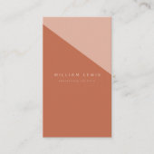 Modern Terracotta Abstracte QR-code Sociale media Visitekaartje (Voorkant)