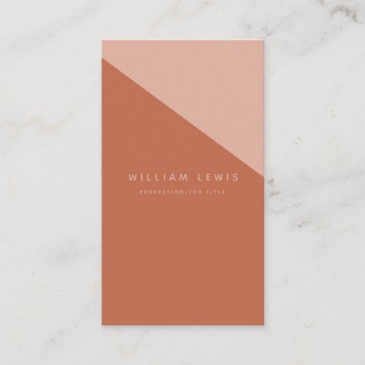 Modern Terracotta Abstracte QR-code Sociale media Visitekaartje (Voorkant)