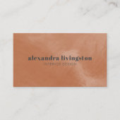 Modern Terracotta Abstracte Waterverf Professional Visitekaartje (Voorkant)