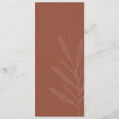 Modern Terracotta Achtergrond Afstuderen Menu (Achterkant)