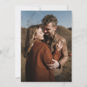 Modern Terracotta Ampersand Script Photo Wedding Kaart (Achterkant)