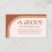 Modern Terracotta Arch Recept voor de bruid Informatiekaartje (Voorkant)
