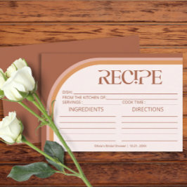 Modern Terracotta Arch Typografie Recept Kaart