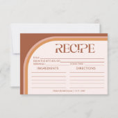 Modern Terracotta Arch Typografie Recept Kaart (Voorkant)