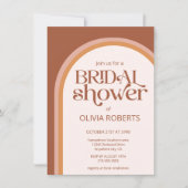 Modern Terracotta Arch Typografie Vrijgezellenfees Kaart (Voorkant)