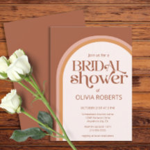 Modern Terracotta Arch Typografie Vrijgezellenfees