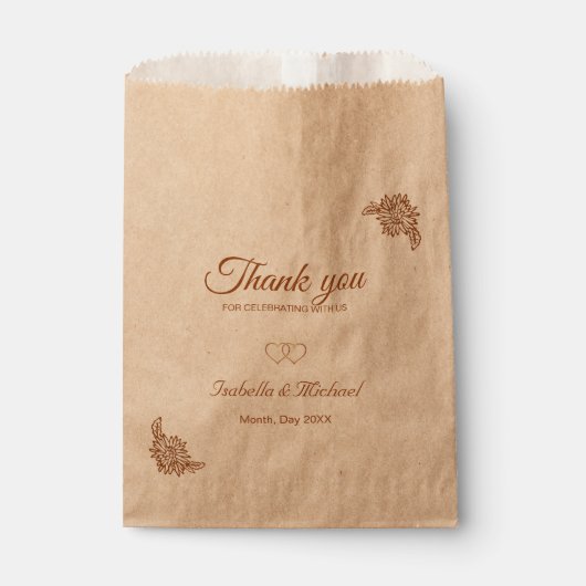 Modern Terracotta Bedankzakje (Voorkant)