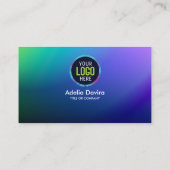 Modern Terracotta Blue Glitter Gold Opal Stone Lux Visitekaartje (Achterkant)