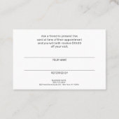 Modern terracotta blue glitter Referral-klant Visitekaartje (Achterkant)