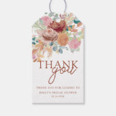 Modern Terracotta & Blush Bridal Shower Favor Cadeaulabel (Voorkant)