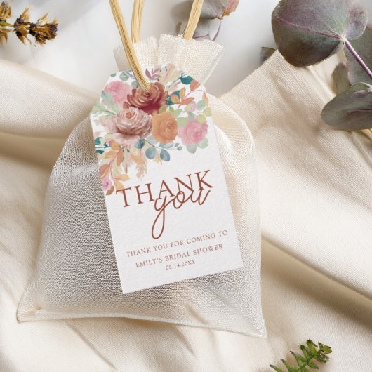 Modern Terracotta & Blush Bridal Shower Favor Cadeaulabel