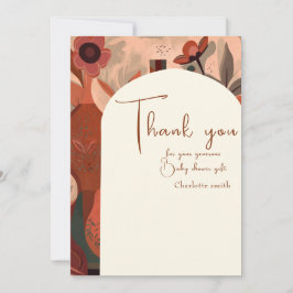 Modern Terracotta boho baby shower Kaart