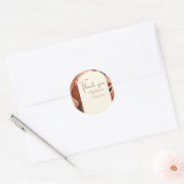 Modern Terracotta boho baby shower Ronde Sticker (Envelop)