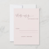 Modern Terracotta Boho Botanical Script Wedding RSVP Kaartje (Voorkant)