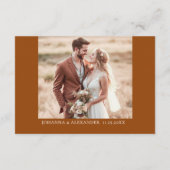 Modern Terracotta Boho QR Code Wedding Details  Informatiekaartje (Achterkant)