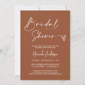 Modern Terracotta Boho Vrijgezellenfeest QR Code F Kaart (Voorkant)